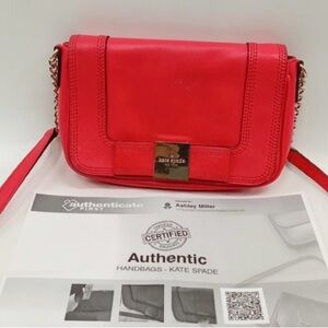 Kate Spade, Red Leather Crossbody Bag